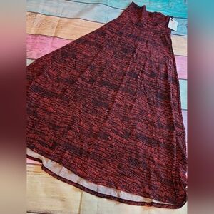 XS LuLaRoe Black and Red Unicorn Maxi Skirt #0456